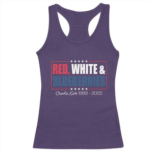 Red White Blueberries Racerback Tank Top Charlie Kirk Inspired Patriotic Memorial Freedom TS10 Purple Print Your Wear