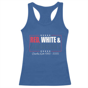 Red White Blueberries Racerback Tank Top Charlie Kirk Inspired Patriotic Memorial Freedom TS10 Royal Blue Print Your Wear