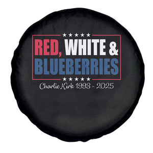 Red White Blueberries Spare Tire Cover Charlie Kirk Inspired Patriotic Memorial Freedom TS10 Print Your Wear