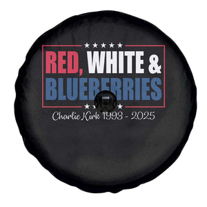 Red White Blueberries Spare Tire Cover Charlie Kirk Inspired Patriotic Memorial Freedom TS10 Print Your Wear