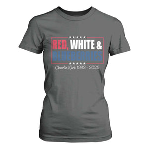Red White Blueberries T Shirt For Women Charlie Kirk Inspired Patriotic Memorial Freedom TS10 Dark Heather Print Your Wear