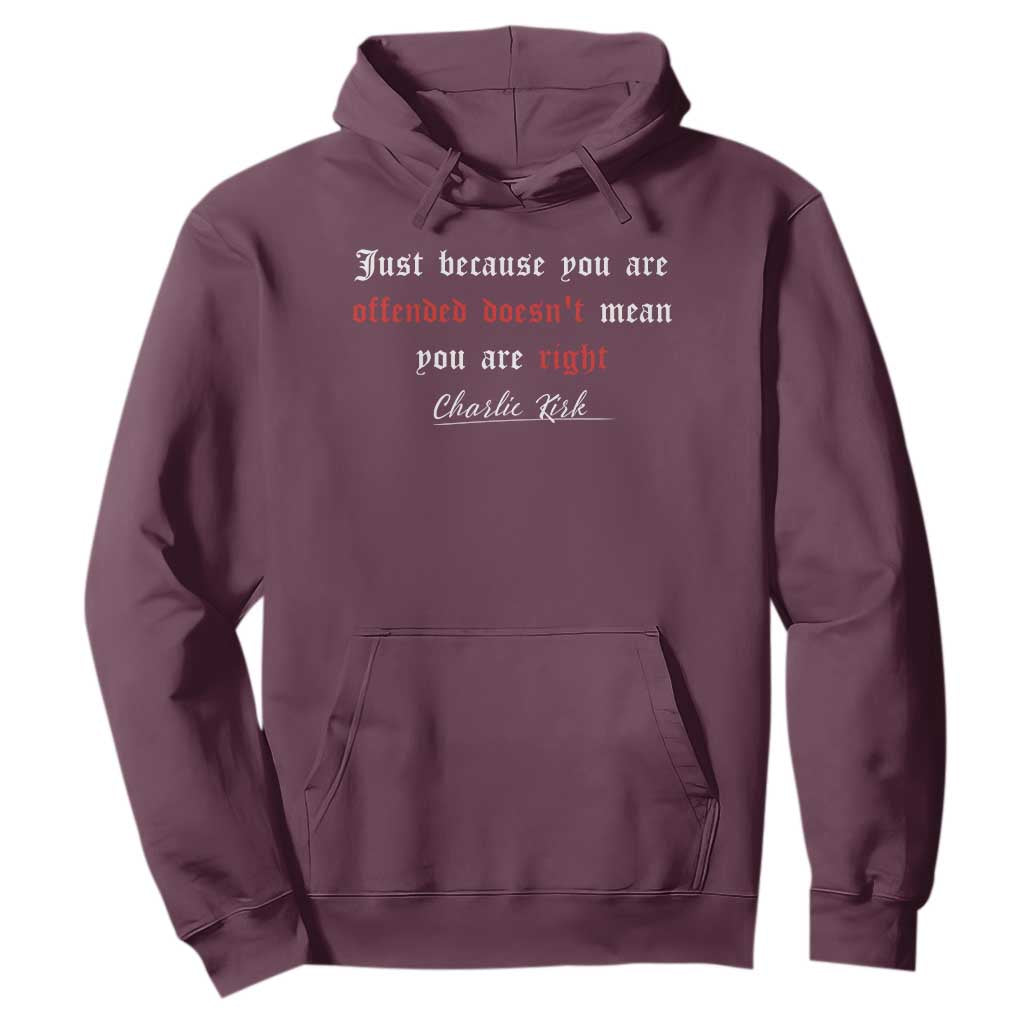 Charlie Kirk Hoodie True Patriot Tribute Freedom Conservative Supporter TS10 Maroon Print Your Wear