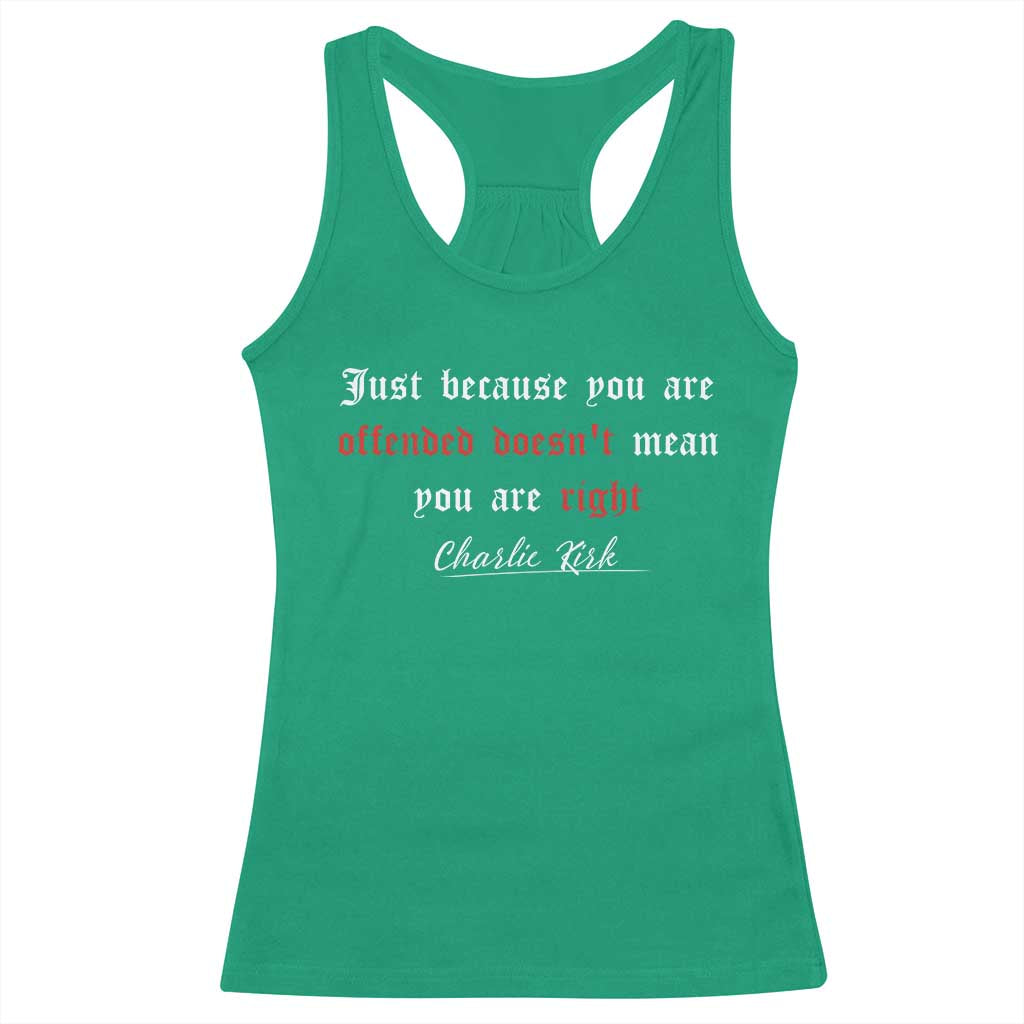 Charlie Kirk Racerback Tank Top True Patriot Tribute Freedom Conservative Supporter TS10 Irish Green Print Your Wear