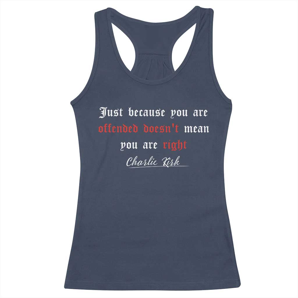 Charlie Kirk Racerback Tank Top True Patriot Tribute Freedom Conservative Supporter TS10 Navy Print Your Wear