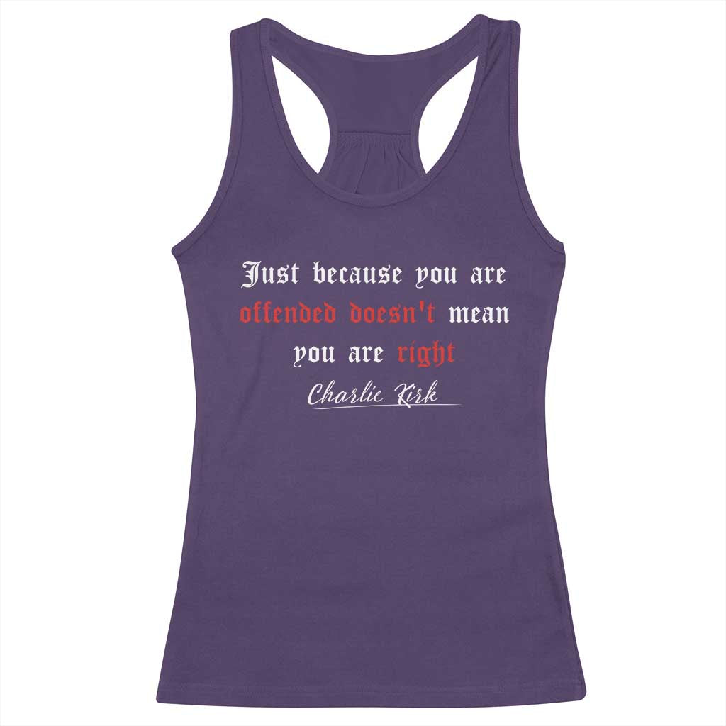 Charlie Kirk Racerback Tank Top True Patriot Tribute Freedom Conservative Supporter TS10 Purple Print Your Wear