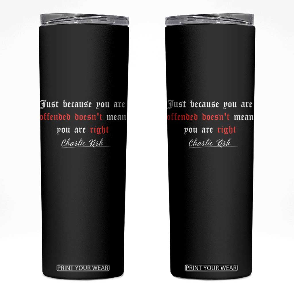 Charlie Kirk Skinny Tumbler True Patriot Tribute Freedom Conservative Supporter TS10 Black Print Your Wear