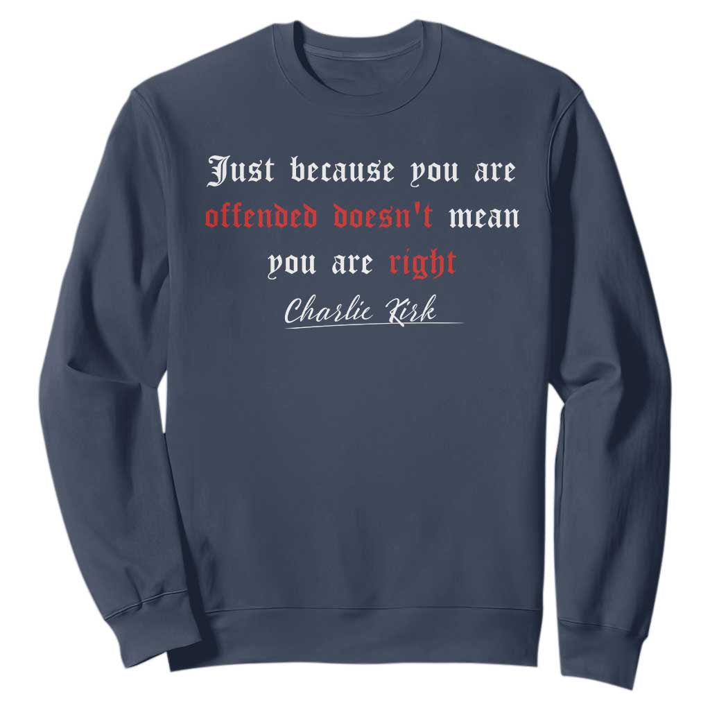 Charlie Kirk Sweatshirt True Patriot Tribute Freedom Conservative Supporter TS10 Navy Print Your Wear