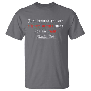 Charlie Kirk T Shirt True Patriot Tribute Freedom Conservative Supporter TS10 Charcoal Print Your Wear