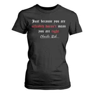 Charlie Kirk T Shirt For Women True Patriot Tribute Freedom Conservative Supporter TS10 Black Print Your Wear