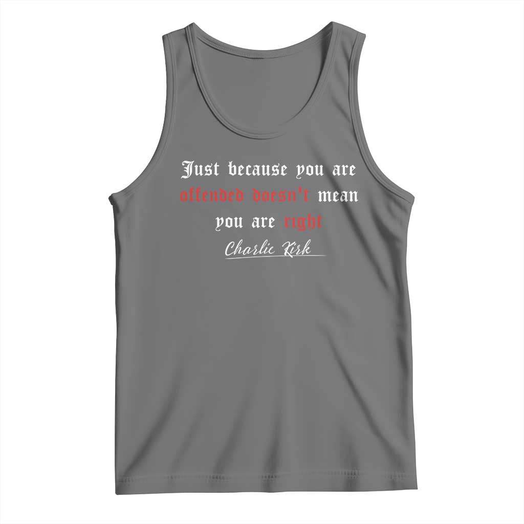 Charlie Kirk Tank Top True Patriot Tribute Freedom Conservative Supporter TS10 Black Heather Print Your Wear