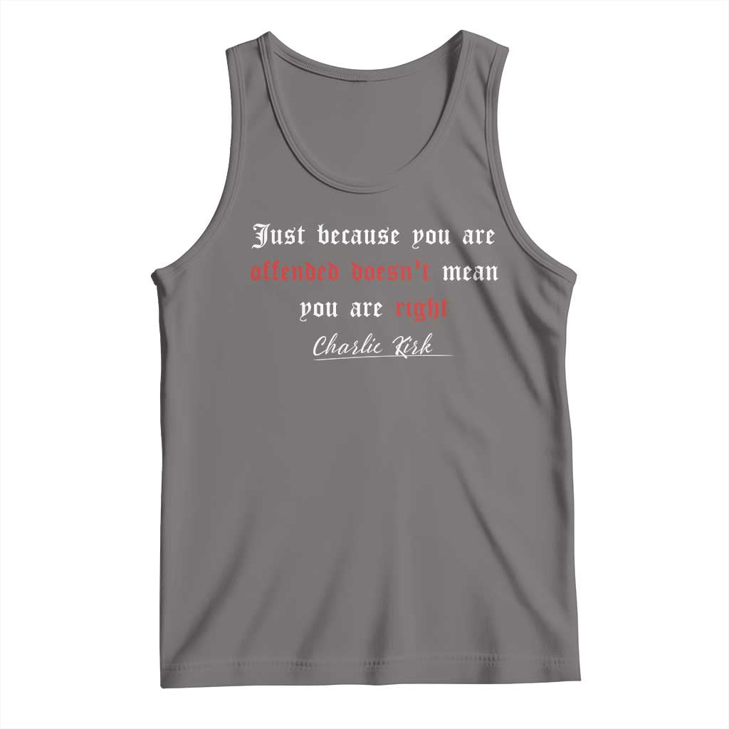 Charlie Kirk Tank Top True Patriot Tribute Freedom Conservative Supporter TS10 Deep Heather Print Your Wear
