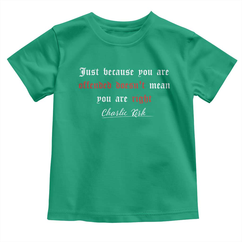 Charlie Kirk Toddler T Shirt True Patriot Tribute Freedom Conservative Supporter TS10 Irish Green Print Your Wear