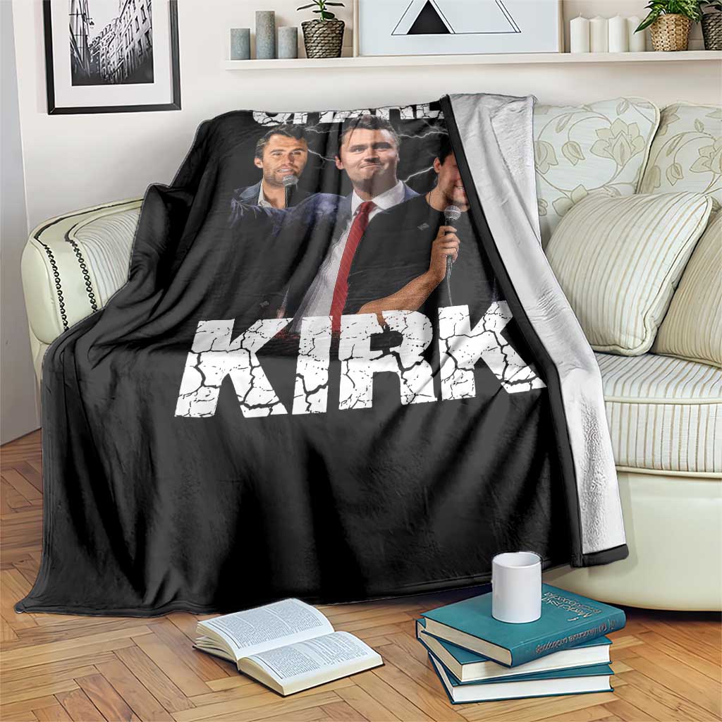 Charlie Kirk Throw Blanket Freedom Speech A True Patriot Tribute Bootleg TS10 Print Your Wear
