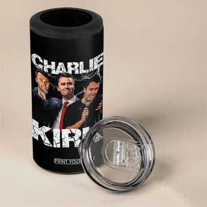 Charlie Kirk 4 in 1 Can Cooler Tumbler Freedom Speech A True Patriot Tribute Bootleg TS10 Print Your Wear