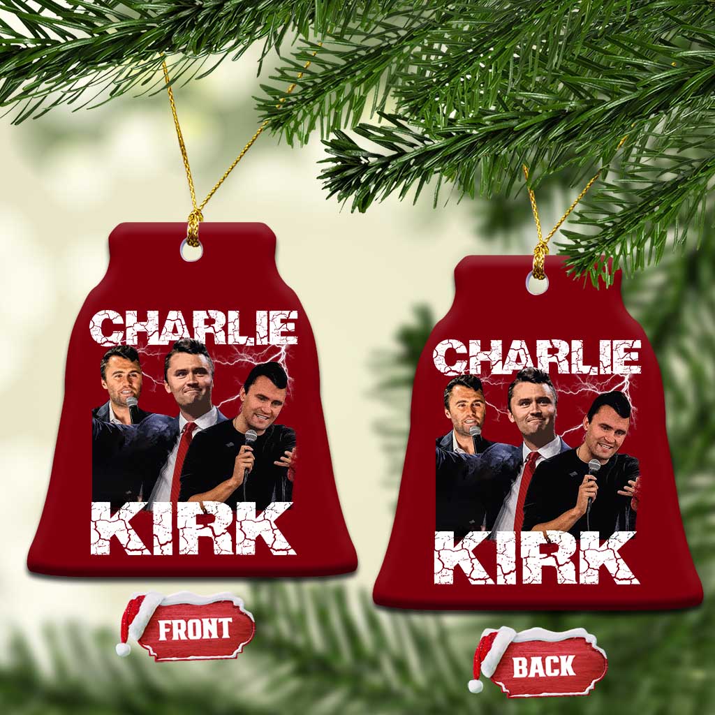 Charlie Kirk Ceramic Ornament Freedom Speech A True Patriot Tribute Bootleg TS10 Print Your Wear