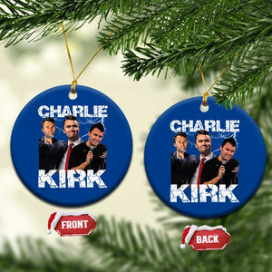 Charlie Kirk Ceramic Ornament Freedom Speech A True Patriot Tribute Bootleg TS10 1pc Blue Print Your Wear