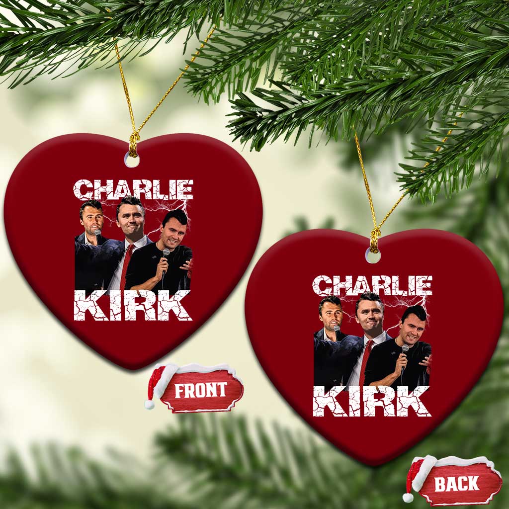 Charlie Kirk Ceramic Ornament Freedom Speech A True Patriot Tribute Bootleg TS10 Print Your Wear