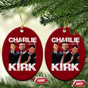 Charlie Kirk Ceramic Ornament Freedom Speech A True Patriot Tribute Bootleg TS10 Print Your Wear
