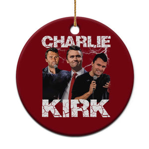 Charlie Kirk Ceramic Ornament Freedom Speech A True Patriot Tribute Bootleg TS10 1pc Red Print Your Wear