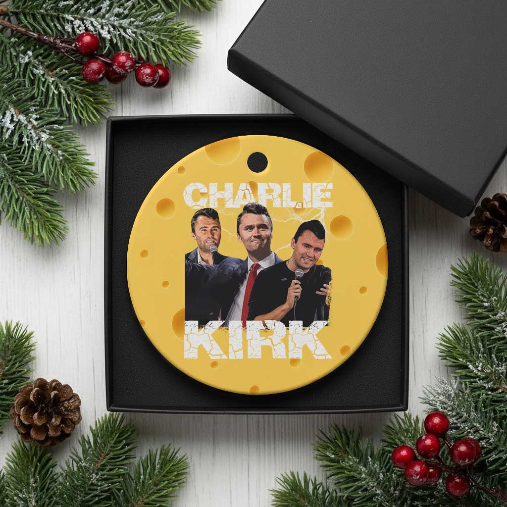 Charlie Kirk Ceramic Ornament Freedom Speech A True Patriot Tribute Bootleg TS10 1pc Yellow Cheese Print Your Wear