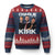 Charlie Kirk Ugly Christmas Sweater Freedom Speech A True Patriot Tribute Bootleg TS10 Navy Red Print Your Wear