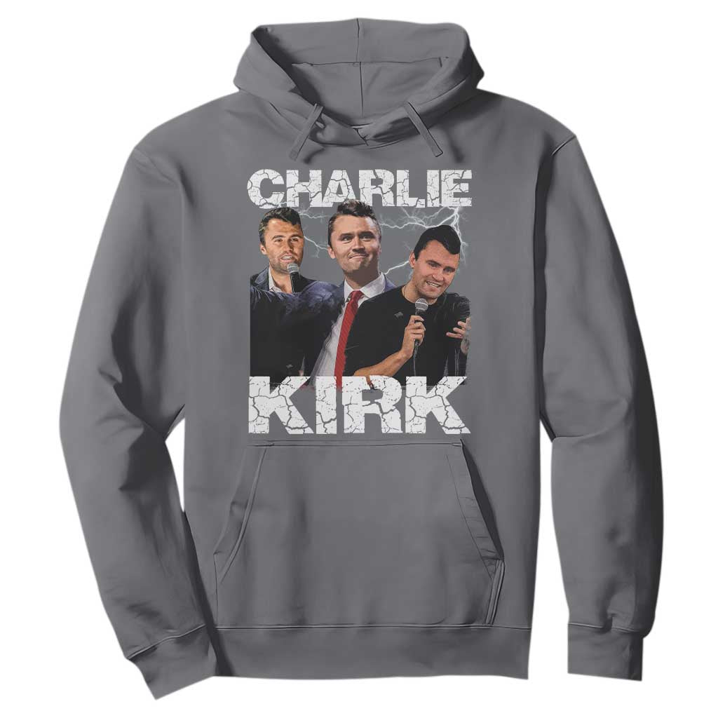 Charlie Kirk Hoodie Freedom Speech A True Patriot Tribute Bootleg TS10 Charcoal Print Your Wear