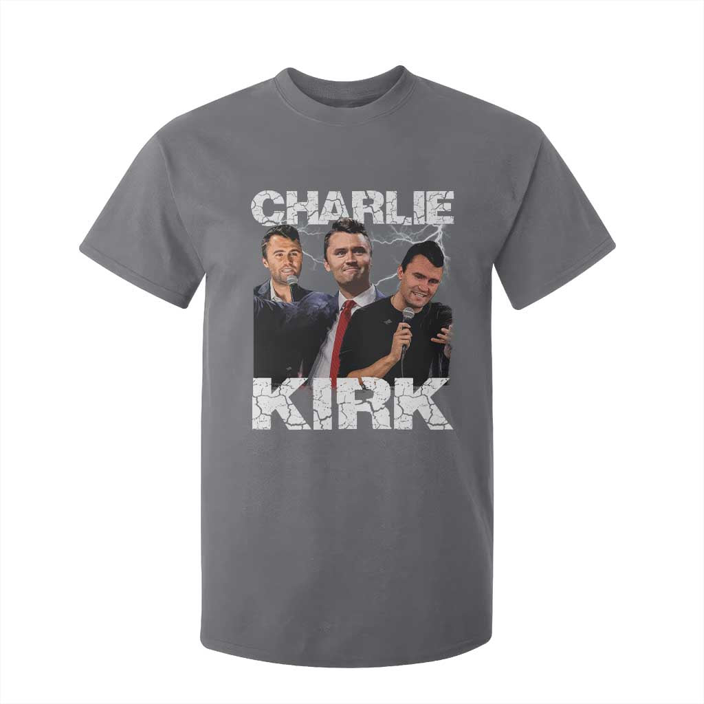 Charlie Kirk T Shirt For Kid Freedom Speech A True Patriot Tribute Bootleg TS10 Charcoal Print Your Wear