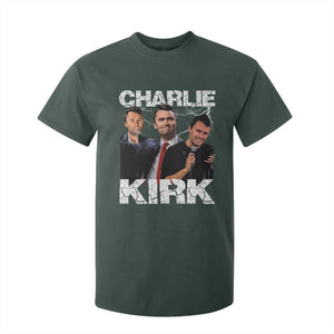 Charlie Kirk T Shirt For Kid Freedom Speech A True Patriot Tribute Bootleg TS10 Dark Forest Green Print Your Wear