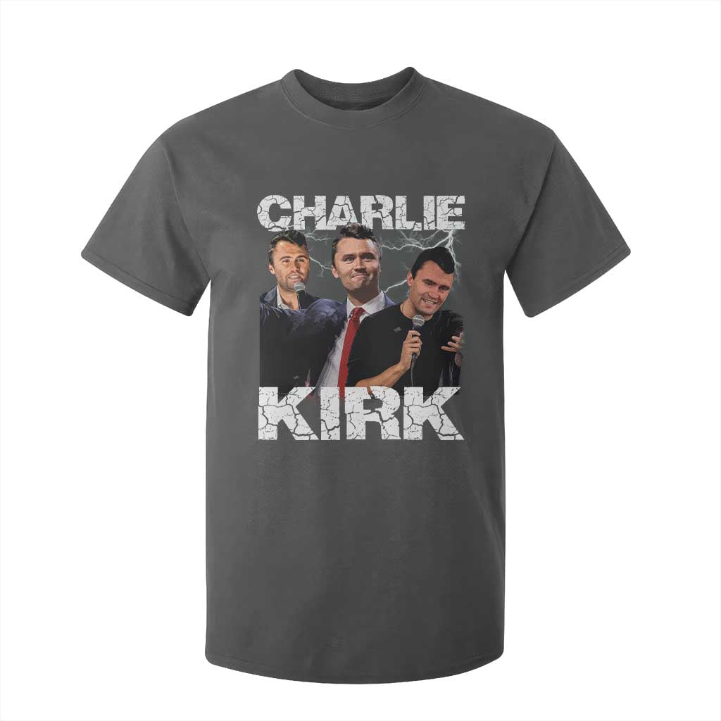 Charlie Kirk T Shirt For Kid Freedom Speech A True Patriot Tribute Bootleg TS10 Dark Heather Print Your Wear