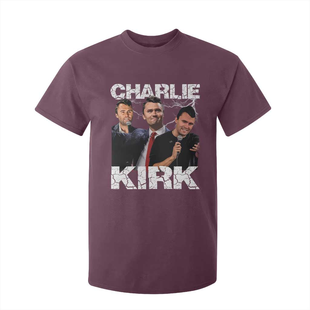 Charlie Kirk T Shirt For Kid Freedom Speech A True Patriot Tribute Bootleg TS10 Maroon Print Your Wear