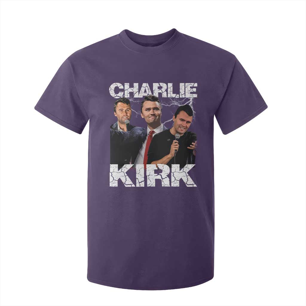 Charlie Kirk T Shirt For Kid Freedom Speech A True Patriot Tribute Bootleg TS10 Purple Print Your Wear
