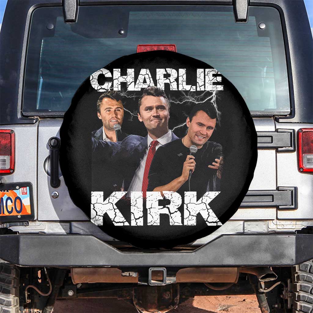 Charlie Kirk Spare Tire Cover Freedom Speech A True Patriot Tribute Bootleg TS10 No hole Black Print Your Wear