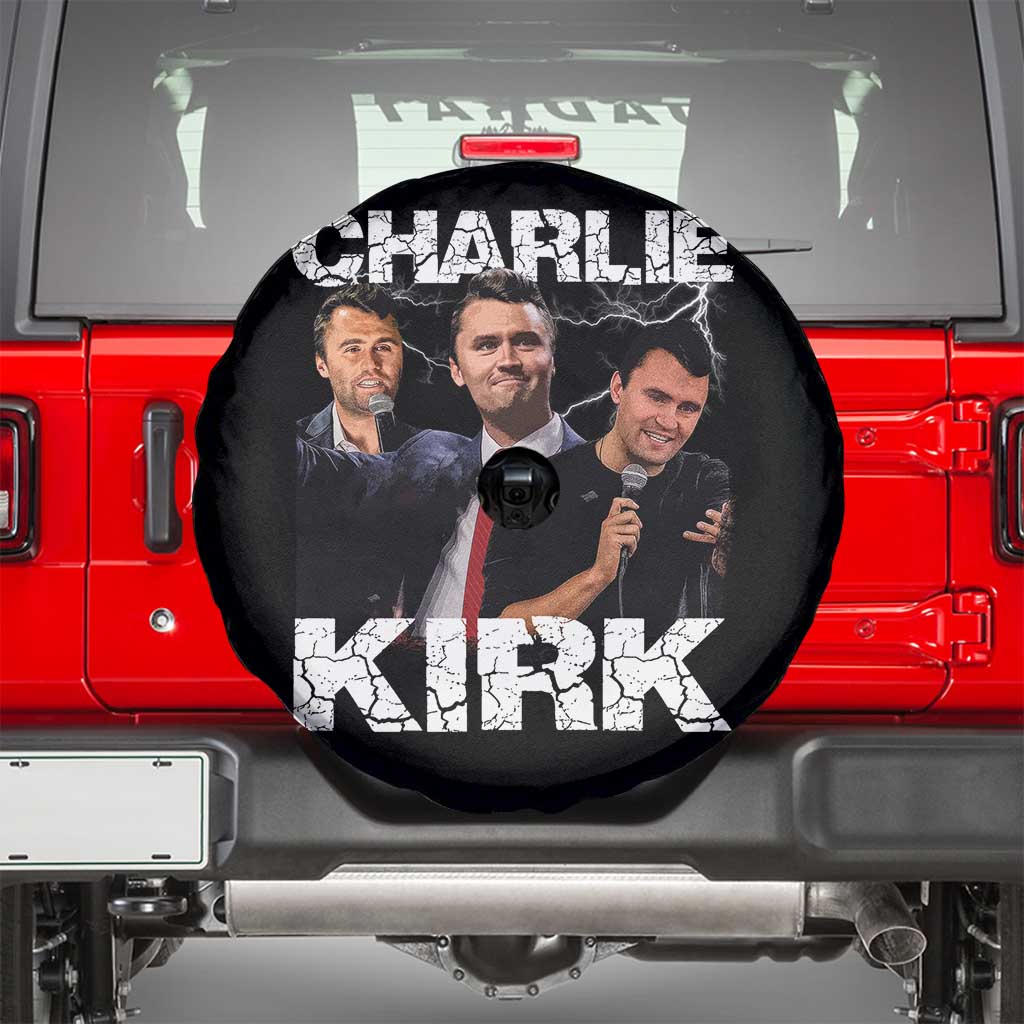 Charlie Kirk Spare Tire Cover Freedom Speech A True Patriot Tribute Bootleg TS10 Black Print Your Wear