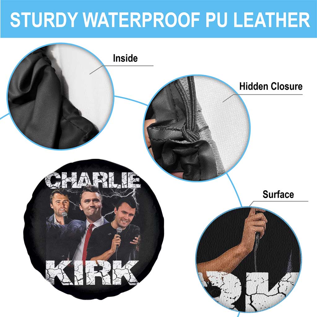 Charlie Kirk Spare Tire Cover Freedom Speech A True Patriot Tribute Bootleg TS10 Print Your Wear