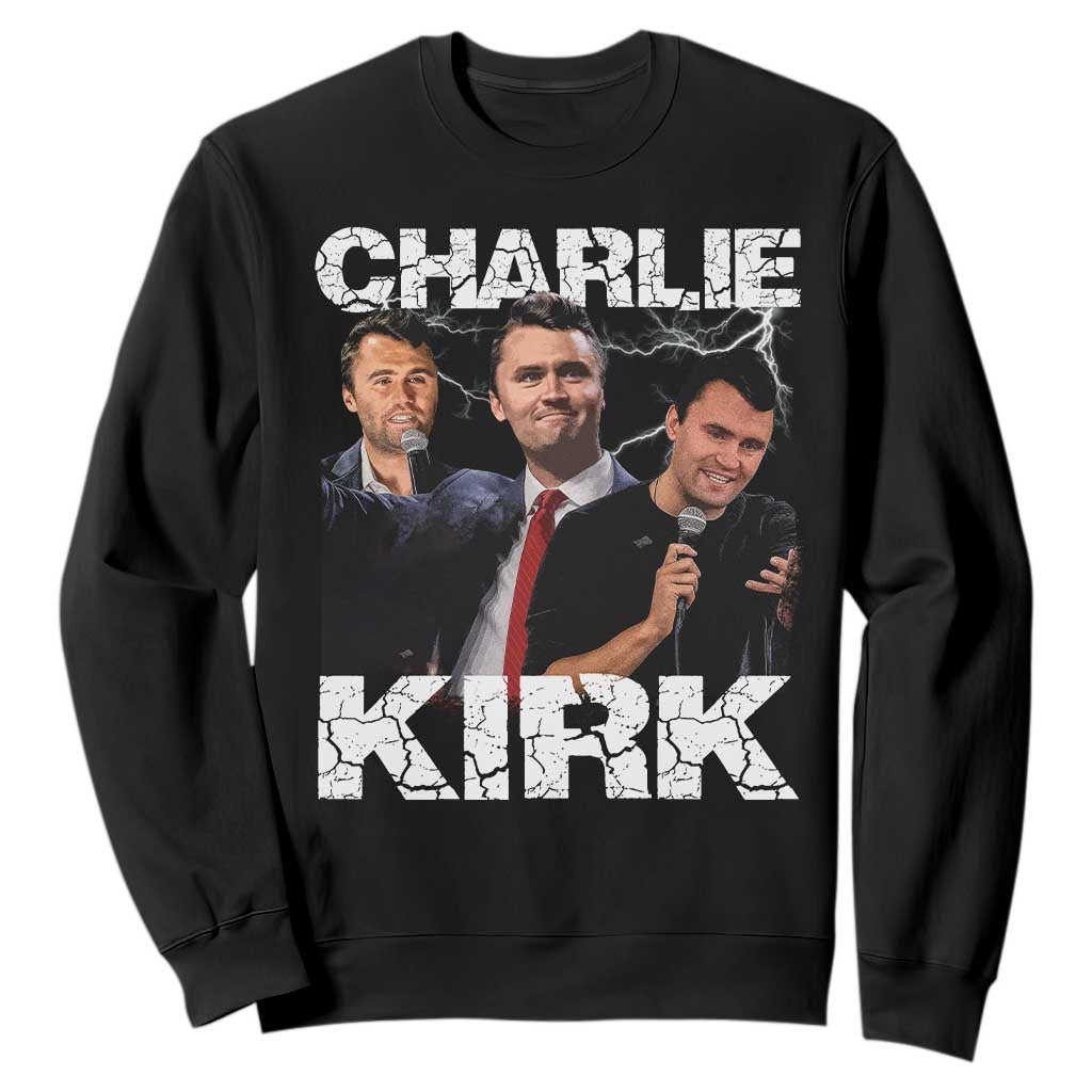 Charlie Kirk Sweatshirt Freedom Speech A True Patriot Tribute Bootleg TS10 Black Print Your Wear
