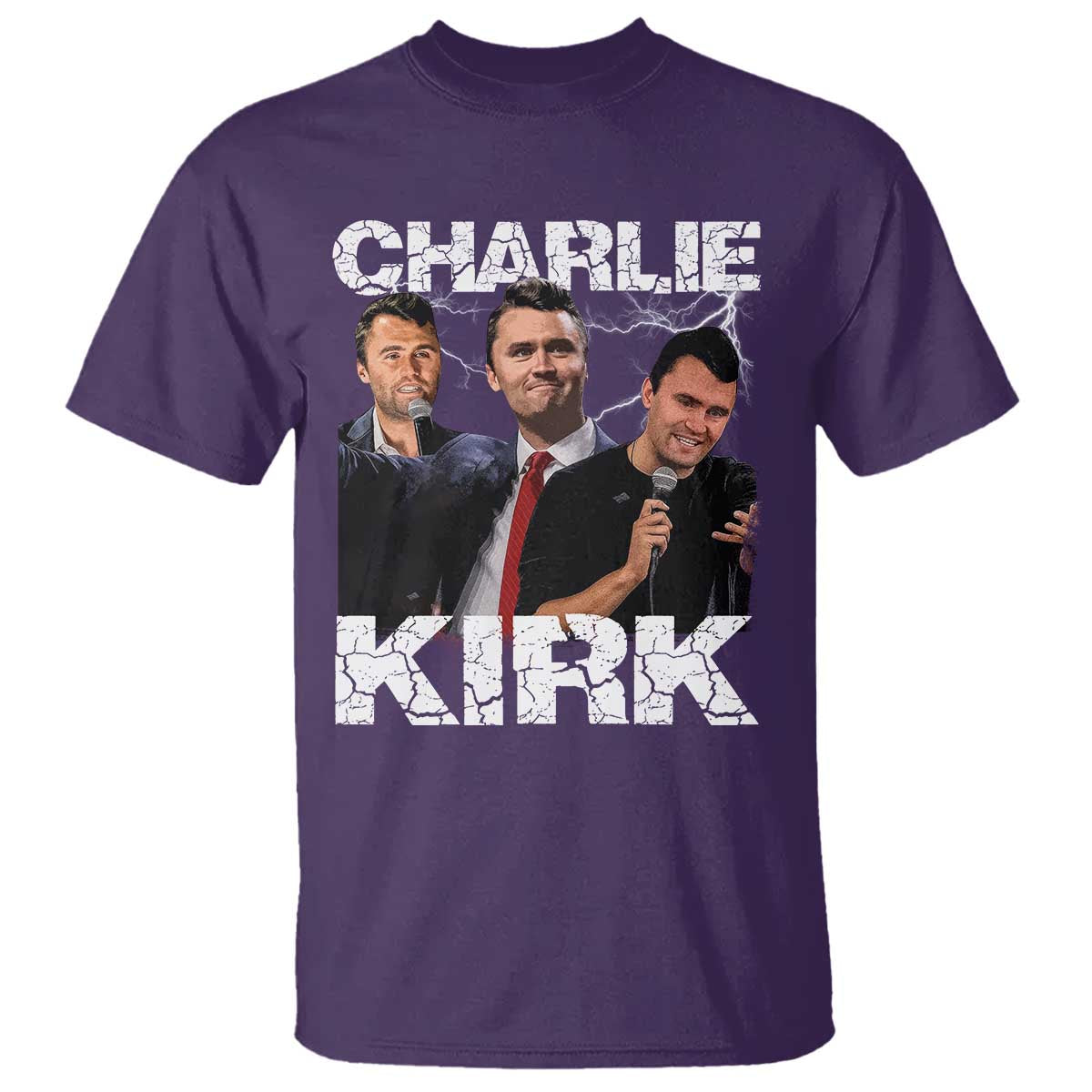 Charlie Kirk T Shirt Freedom Speech A True Patriot Tribute Bootleg TS10 Purple Print Your Wear
