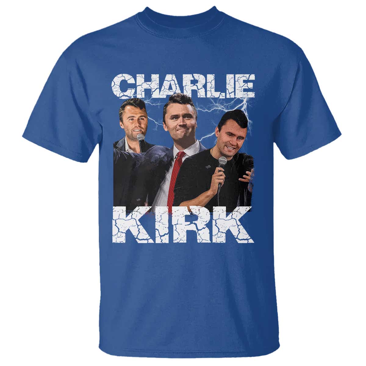 Charlie Kirk T Shirt Freedom Speech A True Patriot Tribute Bootleg TS10 Royal Blue Print Your Wear