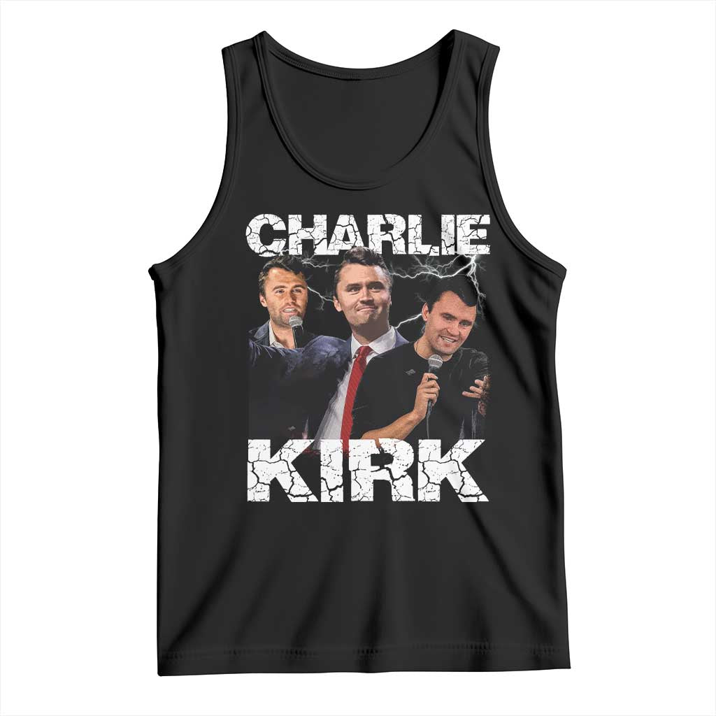 Charlie Kirk Tank Top Freedom Speech A True Patriot Tribute Bootleg TS10 Black Print Your Wear