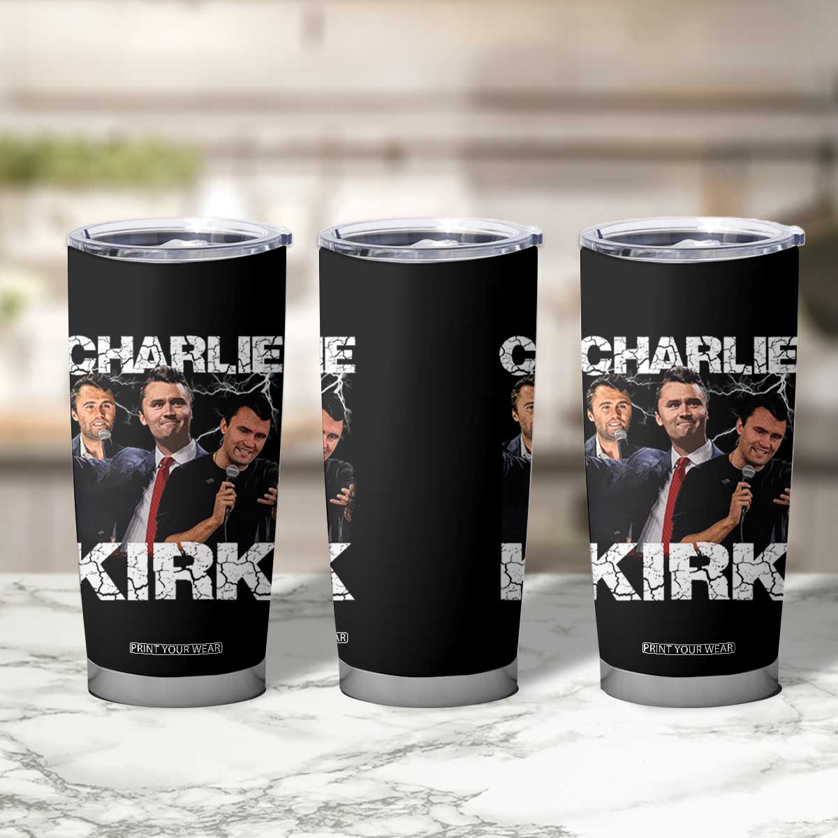 Charlie Kirk Tumbler Cup Freedom Speech A True Patriot Tribute Bootleg TS10 Print Your Wear