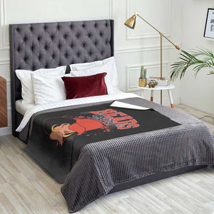 CFB Girl Throw Blanket Sports Fan Team Spirit Black Girls TS10 Print Your Wear