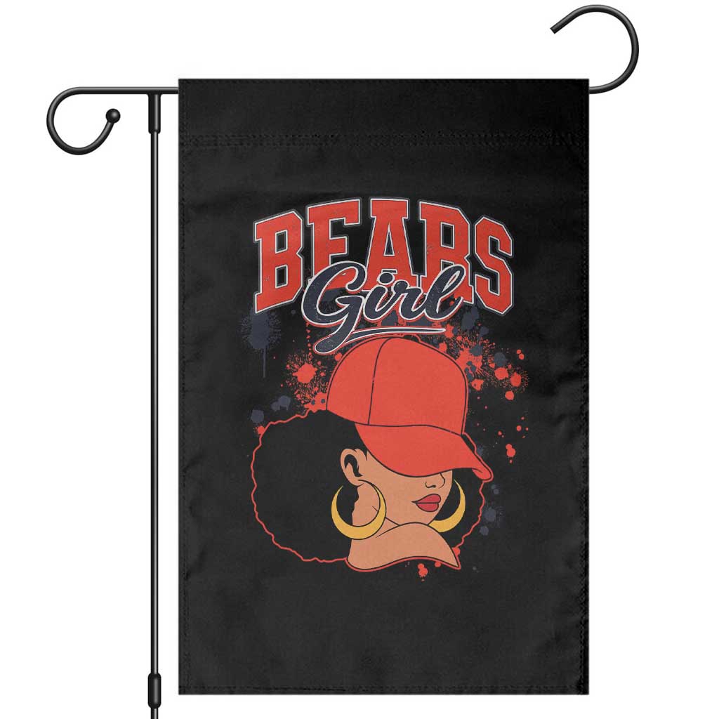 Bears Girl Garden Flag Sports Fan Team Spirit Black Girls TS10 Black Print Your Wear