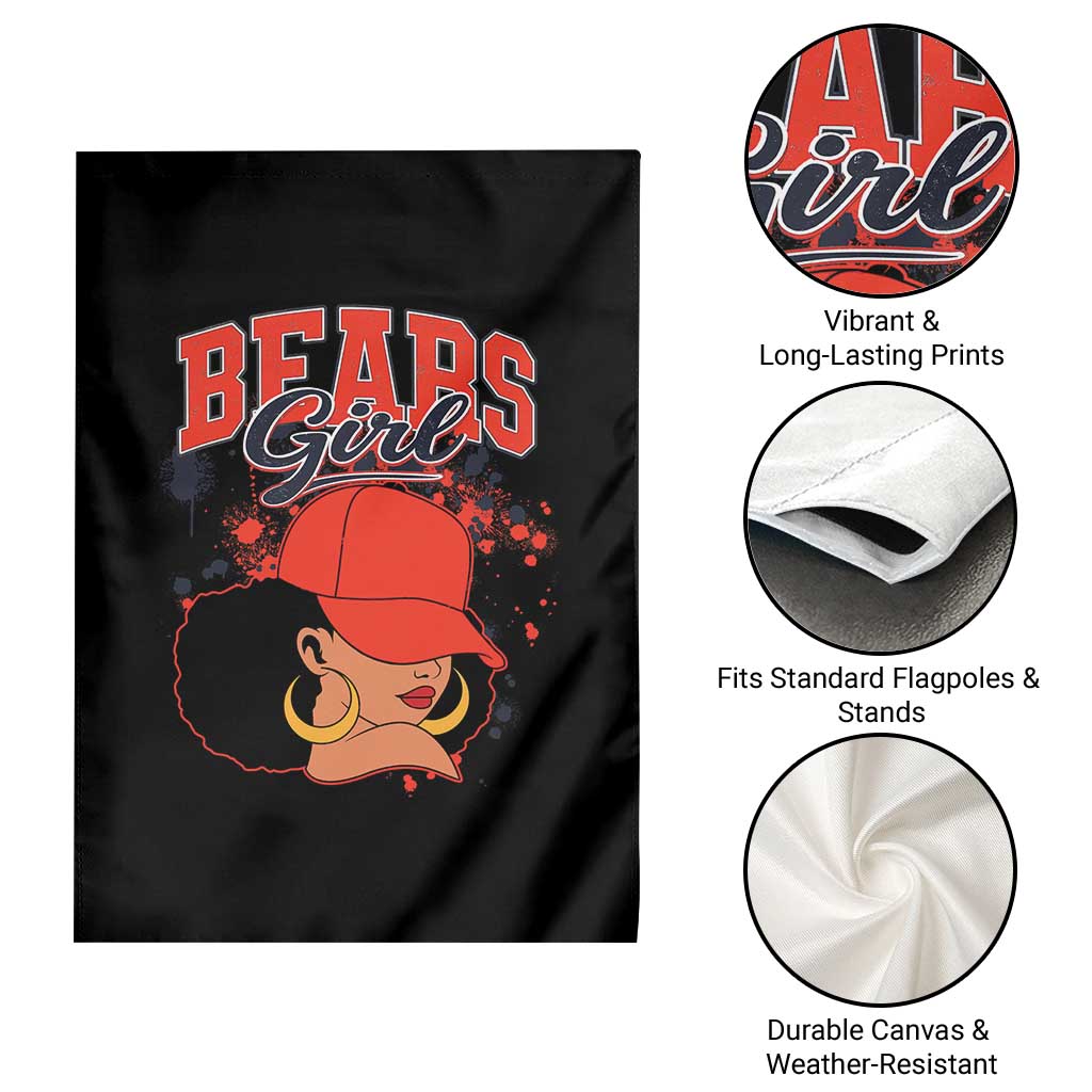 Bears Girl Garden Flag Sports Fan Team Spirit Black Girls TS10 Print Your Wear