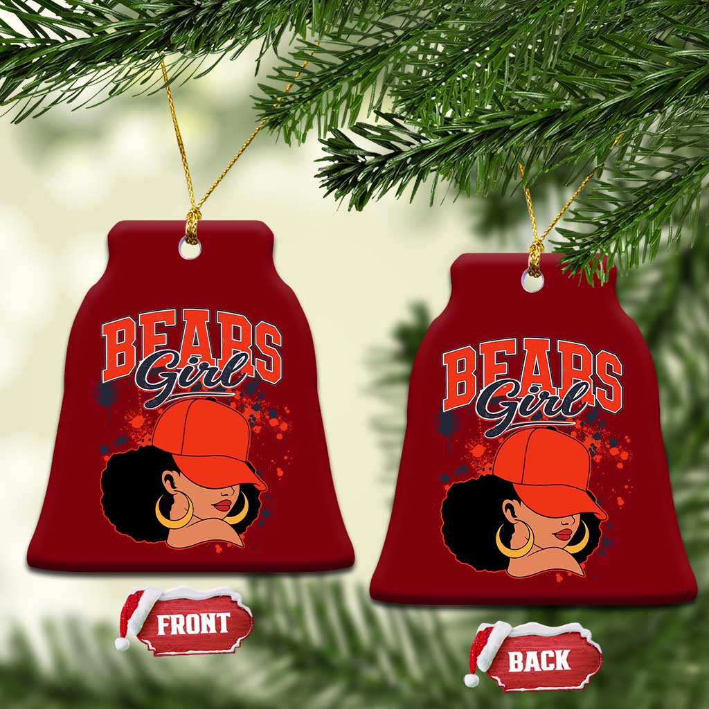 Bears Girl Ceramic Ornament Sports Fan Team Spirit Black Girls TS10 Print Your Wear
