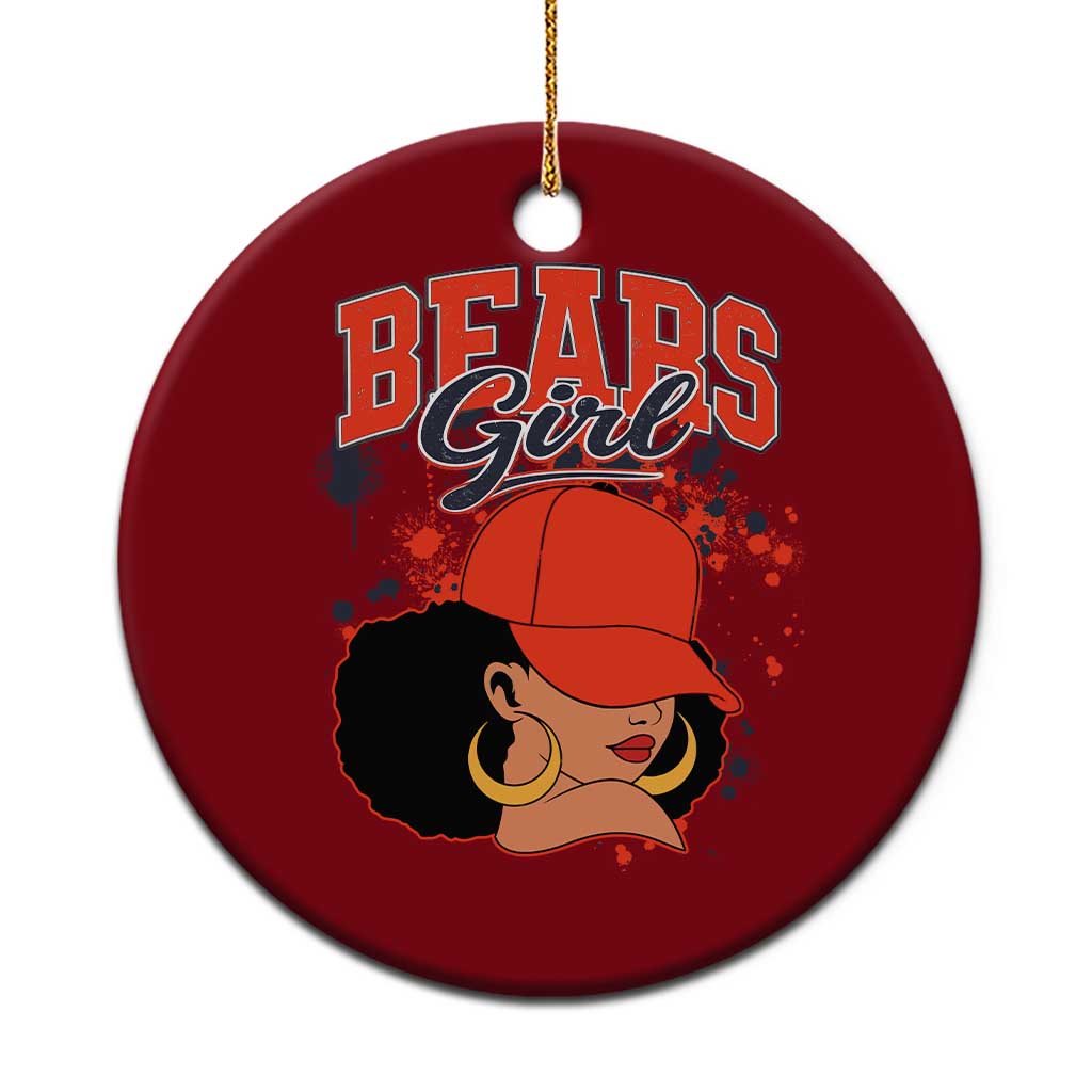 CFB Girl Ceramic Ornament Sports Fan Team Spirit Black Girls TS10 1pc Red Print Your Wear