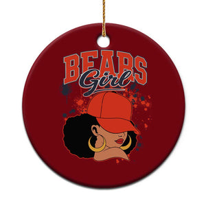 Bears Girl Ceramic Ornament Sports Fan Team Spirit Black Girls TS10 1pc Red Print Your Wear