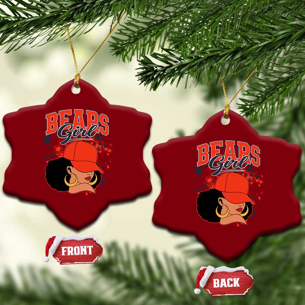 Bears Girl Ceramic Ornament Sports Fan Team Spirit Black Girls TS10 Print Your Wear