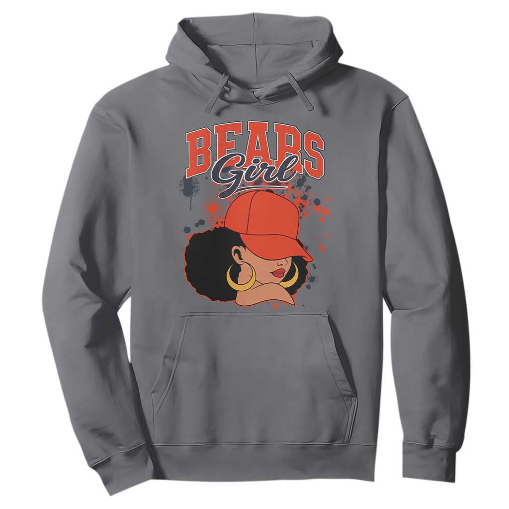 Bears Girl Hoodie Sports Fan Team Spirit Black Girls TS10 Charcoal Print Your Wear