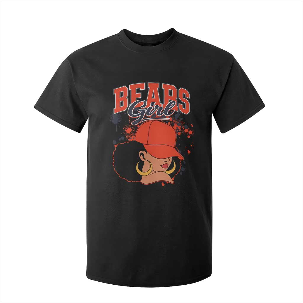 Bears Girl T Shirt For Kid Sports Fan Team Spirit Black Girls TS10 Black Print Your Wear