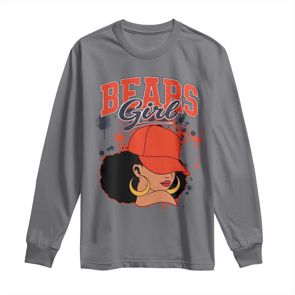 CFB Girl Long Sleeve Shirt Sports Fan Team Spirit Black Girls TS10 Charcoal Print Your Wear