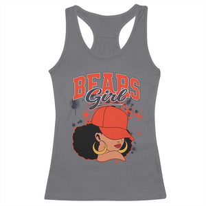 Bears Girl Racerback Tank Top Sports Fan Team Spirit Black Girls TS10 Charcoal Print Your Wear